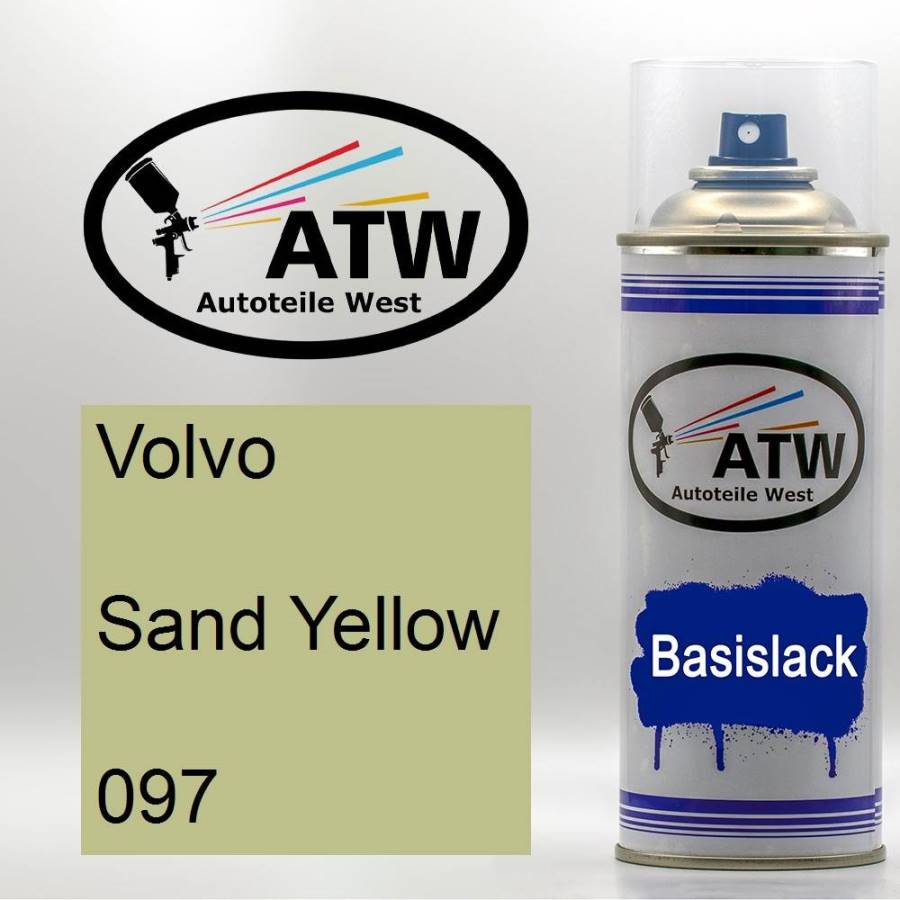 Volvo, Sand Yellow, 097: 400ml Sprühdose, von ATW Autoteile West.